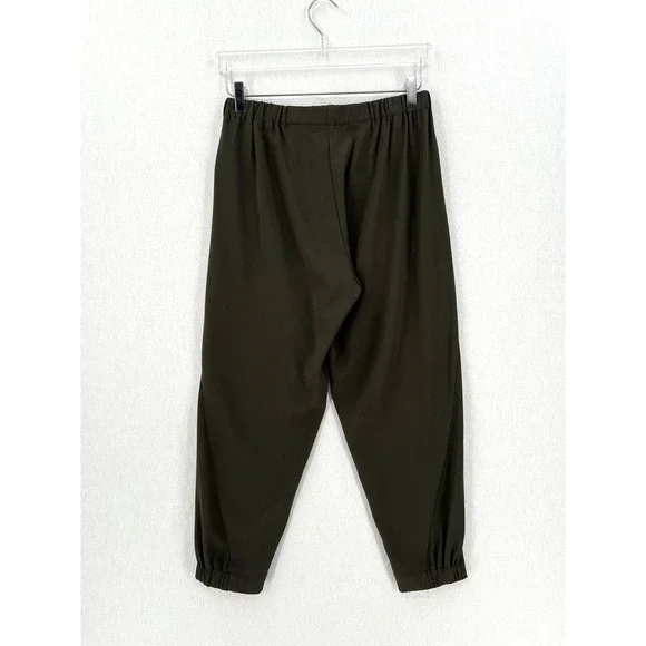 ARITZIA BABATON Dexter Pants Womens Medium Green High rise Pull On Triacetate - Picture 2 of 16